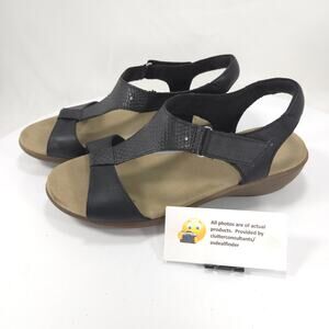 Clarks Collection Casual Sling Back Sandal Womens Size 8.5 26109023 Black